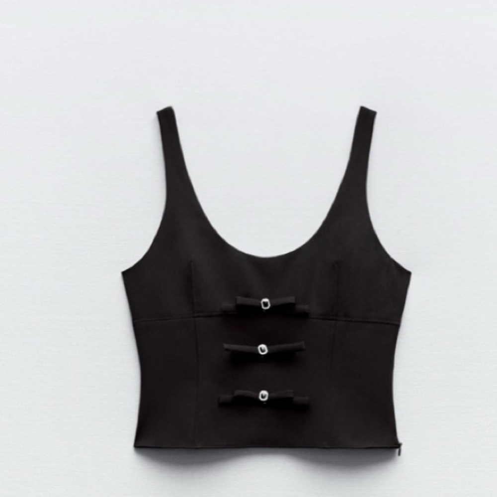 BNWT Chic Zara Bow Corset Top – Size L – No Tag On